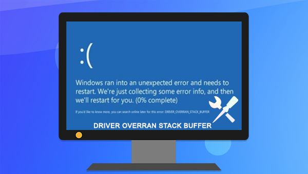 win10系统开机蓝屏花屏代码DRIVER OVERRAN STACK BUFFER怎么解决?(win10开机纯蓝)
