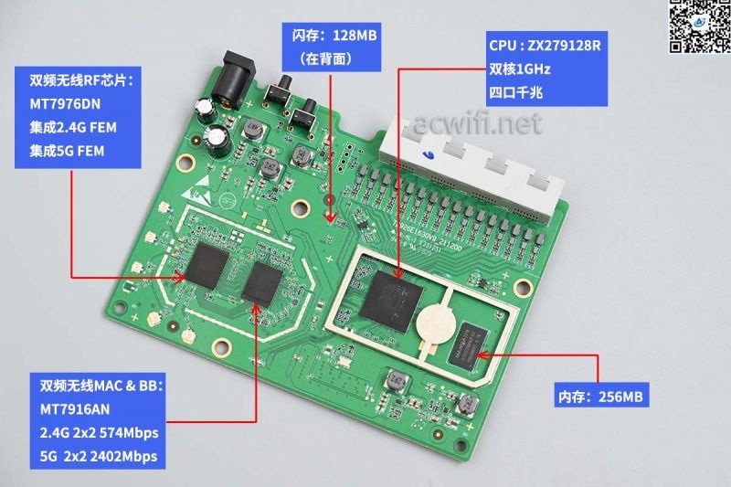 中兴AX3000怎么样? 中兴晴天墙面路由器AX3000拆机评测(中兴 ax5400)  第34张
