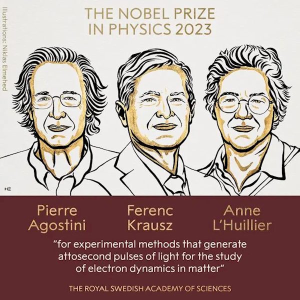 2023年诺贝尔物理学奖公布：又一位女性获奖  第1张
