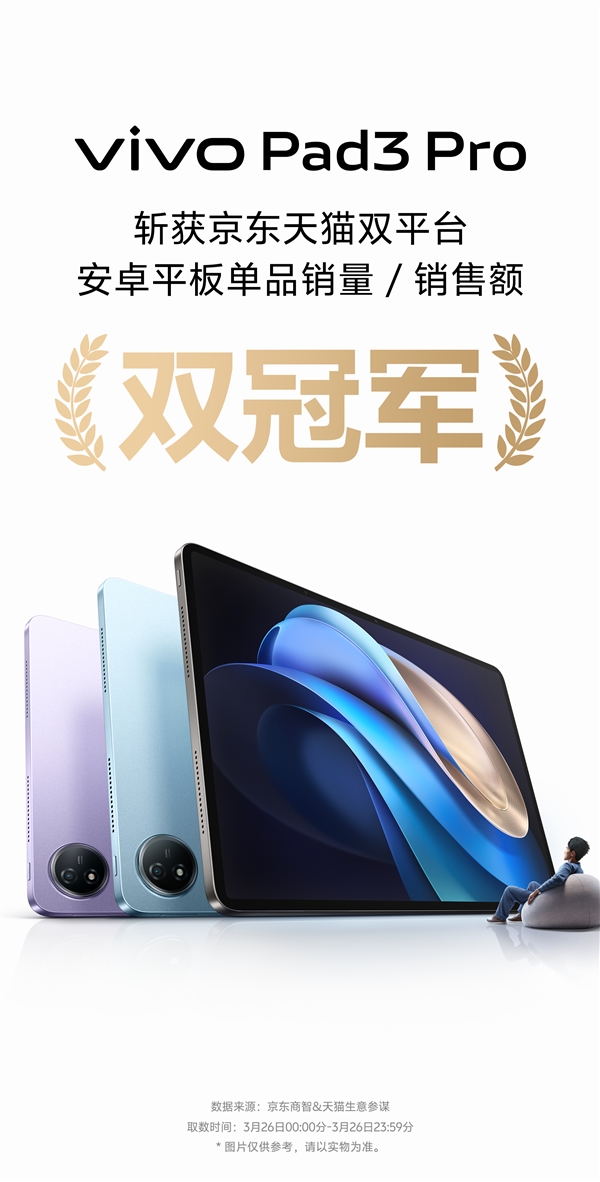 安卓板王！vivo Pad3 Pro获京东天猫安卓平板销量冠军  第2张