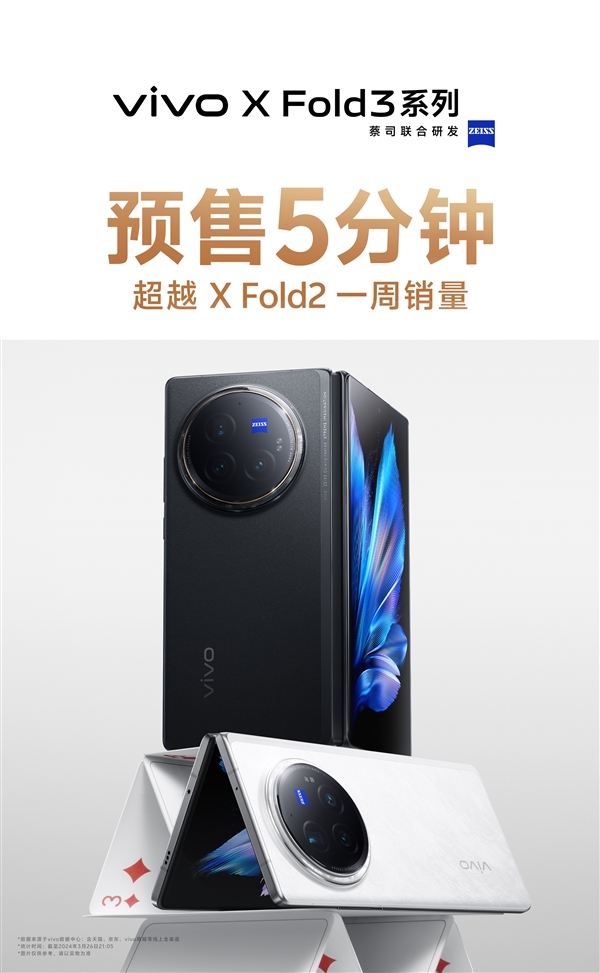 6999元起 vivo X Fold3系列成了：预售5分钟超越X Fold2一周销量  第2张