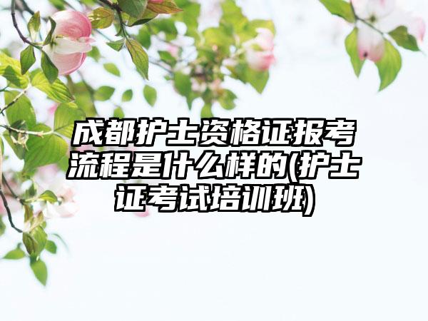 成都护士资格证报考流程是什么样的(护士证考试培训班)  第1张