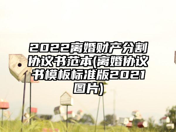 2022离婚财产分割协议书范本(离婚协议书模板标准版2021图片)  第1张