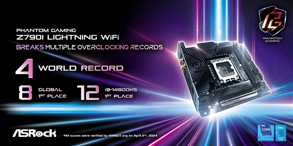 华擎发布Z790/B760 ITX迷你小板：轻松超频DDR5-8600 四大世界纪录  第4张