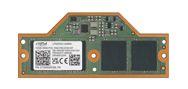 美光推出英睿达LPCAMM2内存：LPDDR5X-7500规格、已用于移动工作站  第2张