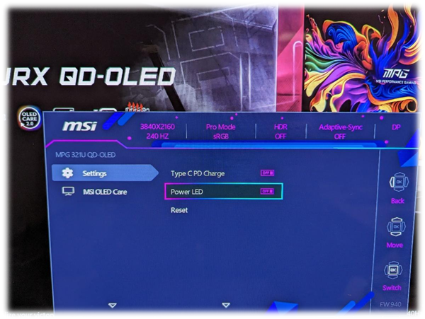 微星宣布QD-OLED显示器可自行进行固件升级  第4张