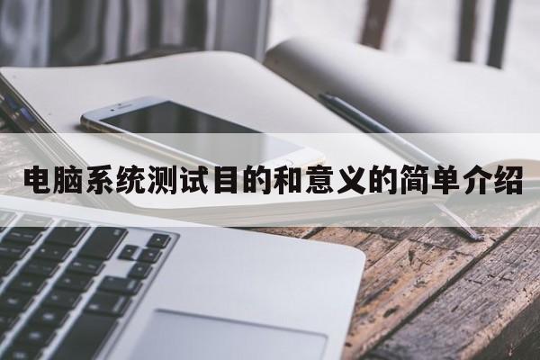 电脑系统测试目的和意义的简单介绍
