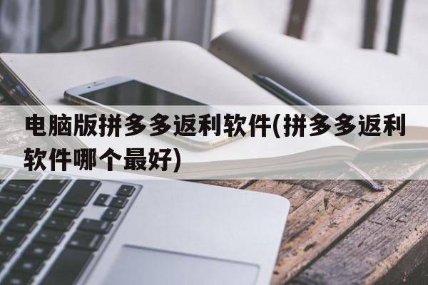 电脑版拼多多返利软件(拼多多返利软件哪个最好)